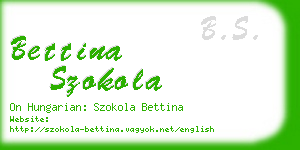 bettina szokola business card